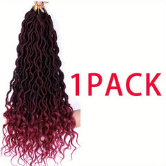 6Pcs 45 72 Cm Ombre Curly Faux Locs Crochet Hair Extensions