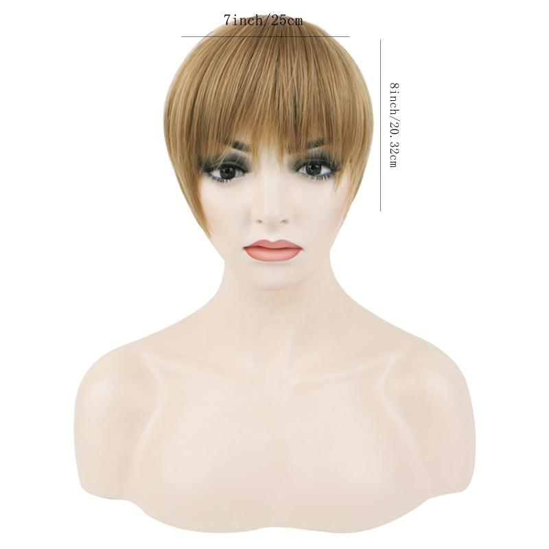 Short Pixie Cut Hair Wigs Machine Synthetic Hair Wigs For Women