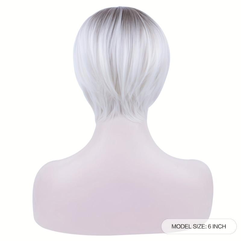 Short Pixie Cut Hair Wigs Machine Synthetic Hair Wigs For Women