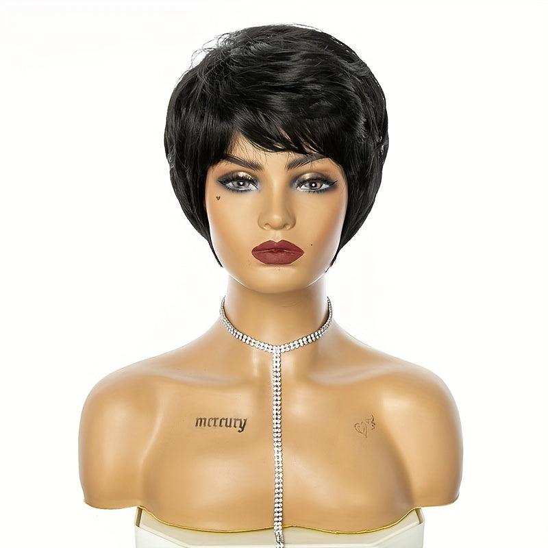 Short Straight Hair Wig 20 32 Cm Women's Synthetic Fiber Machine Hair Wig