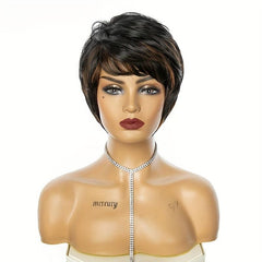 Short Straight Hair Wig 20 32 Cm Women's Synthetic Fiber Machine Hair Wig