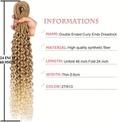Dreadlock Extensions Synthetic Hair 60 10 Strands Curly Reggae Hip Hop Style