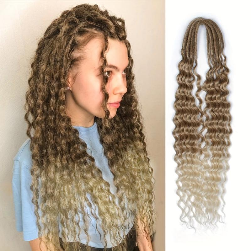 Dreadlock Extensions Synthetic Hair 60 10 Strands Curly Reggae Hip Hop Style