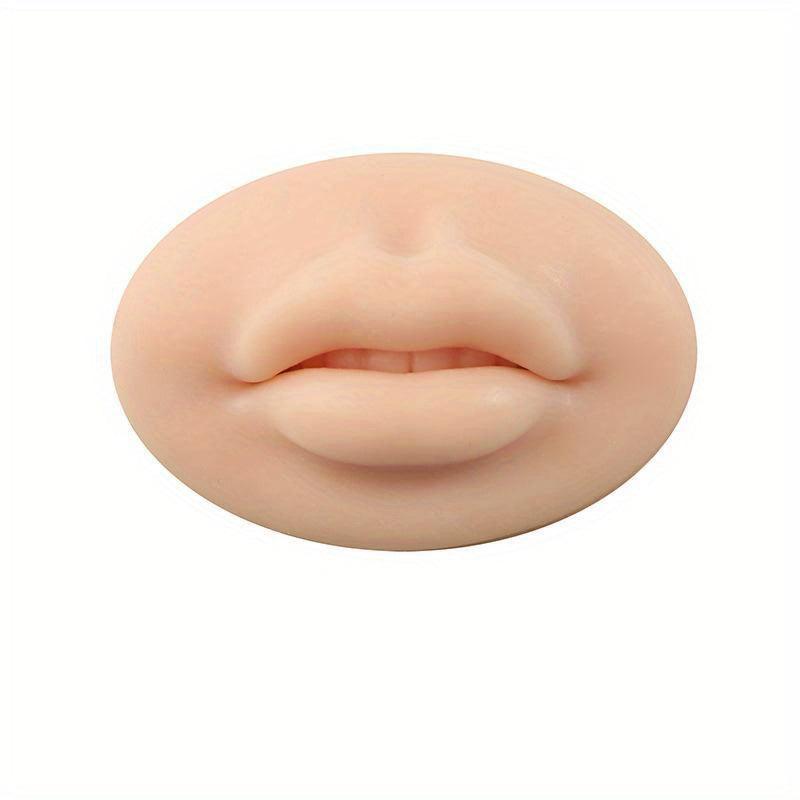 Silicone Lips Practice Skin with Teeth for Makeup Artists and Tattooists