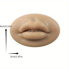 Silicone Lips Practice Skin with Teeth for Makeup Artists and Tattooists