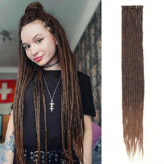 Hippie Dreadlock Extensions 10 Strands Synthetic Hair Crochet Braiding 60-96cm