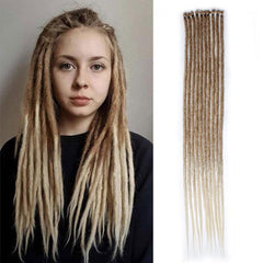 Hippie Dreadlock Extensions 10 Strands Synthetic Hair Crochet Braiding 60-96cm