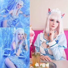 Long Straight Synthetic Wig with Bangs for Cosplay Costume
