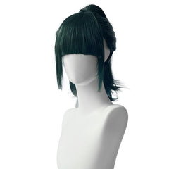 Green Long Curly Wig With Ponytail Anime Cosplay Wig