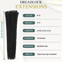 60 96 Cm Dreadlock Extensions Long Loc Crochet Braids Hair Extensions
