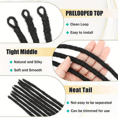 60 96 Cm Dreadlock Extensions Long Loc Crochet Braids Hair Extensions