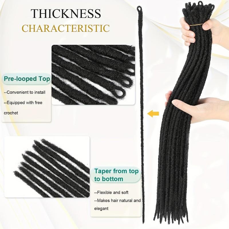 60 96 Cm Dreadlock Extensions Long Loc Crochet Braids Hair Extensions