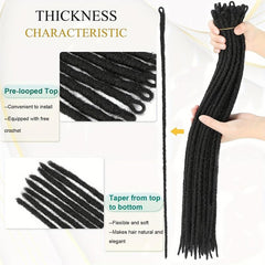 60 96 Cm Dreadlock Extensions Long Loc Crochet Braids Hair Extensions
