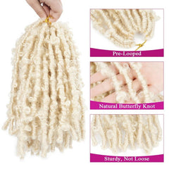 Butterfly Locs Crochet Hair Extension Synthetic Pre Looped Crochet Hair