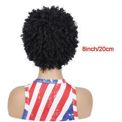 Short Afro Kinky Curly Pixie Cut Wigs For Women Cosplay Costume Party Wig