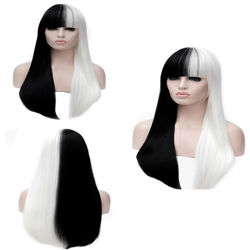 Long Curly Synthetic Wig With Bangs Anime Cosplay Wig For Halloween