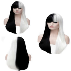 Long Curly Synthetic Wig With Bangs Anime Cosplay Wig For Halloween