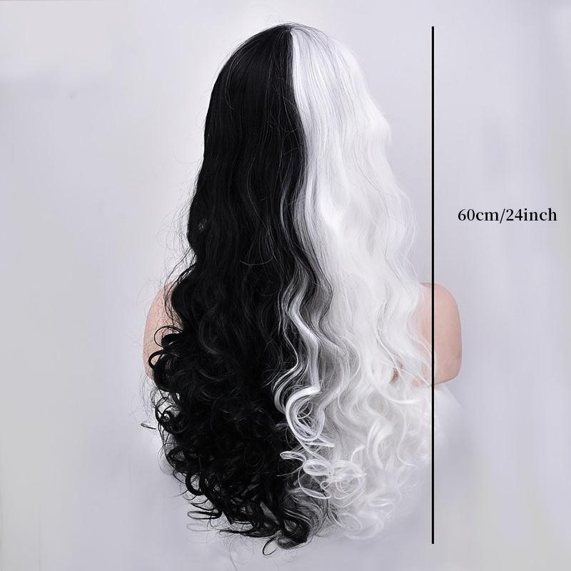 Long Curly Synthetic Wig With Bangs Anime Cosplay Wig For Halloween