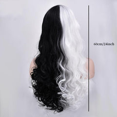 Long Curly Synthetic Wig With Bangs Anime Cosplay Wig For Halloween