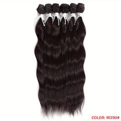 6Pcs 50.8Cm Body Wave Hair Bundles Ombre Blonde High Temp Fiber