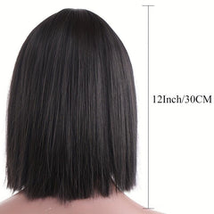 Brown Long Straight Hair Wigs With Bangs For Women