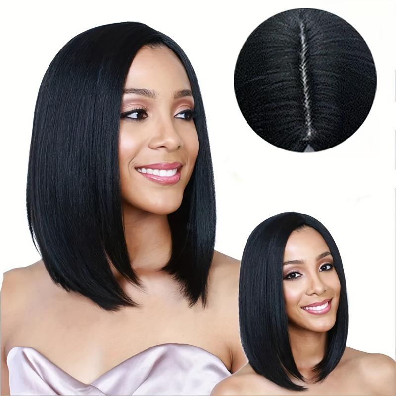 Short Straight Bob Cut Wig Beginners Friendly Heat Resistant 30 Natural Looking
