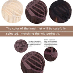 Two Tone Long Curly Synthetic Wig for Daily Use