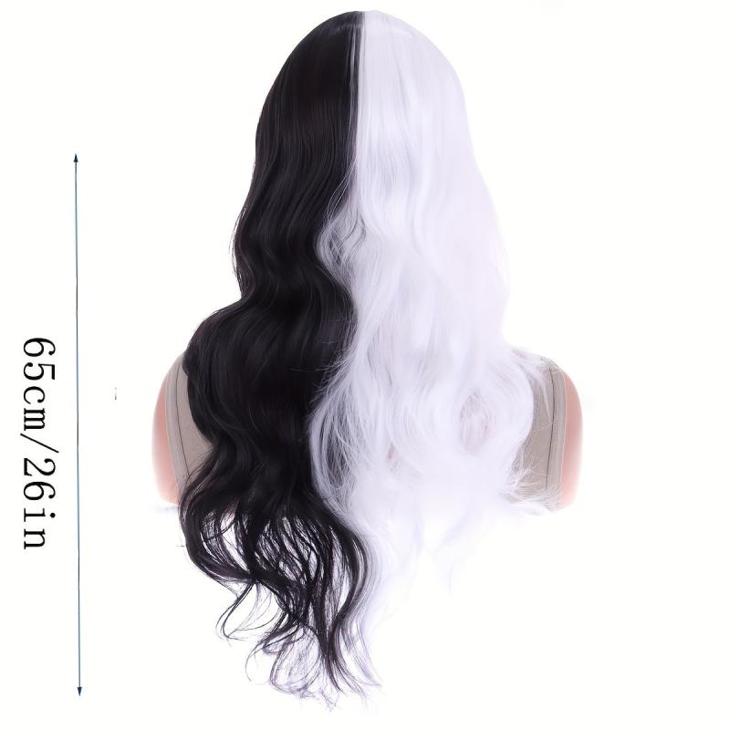 Two Tone Long Curly Synthetic Wig for Daily Use