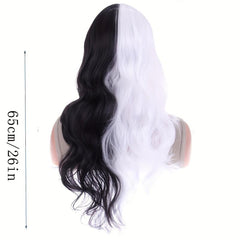 Two Tone Long Curly Synthetic Wig for Daily Use