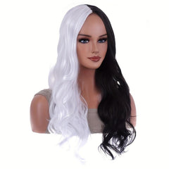 Two Tone Long Curly Synthetic Wig for Daily Use