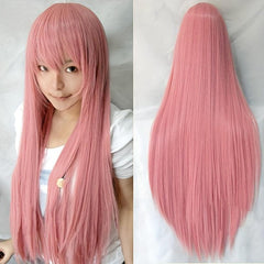 Colorful Long Straight Wig With Bangs Synthetic Wig Cosplay Wigs