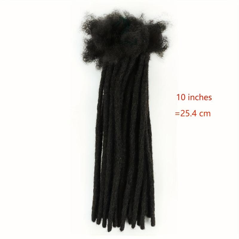 Dreadlock Extensions 0.8cm Loc Extensions Human Hair 10 Strands