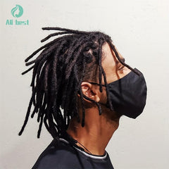 Dreadlock Extensions 0.8cm Loc Extensions Human Hair 10 Strands