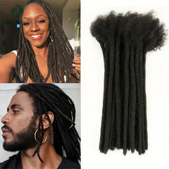 Dreadlock Extensions 0.8cm Loc Extensions Human Hair 10 Strands