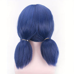 35 56 Cm Straight Anime Wigs Women Short Bob Wig With Bangs DIY Double Ponytail