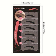 6pcs Eyebrow Stencil for Shaping Makeup Tool
