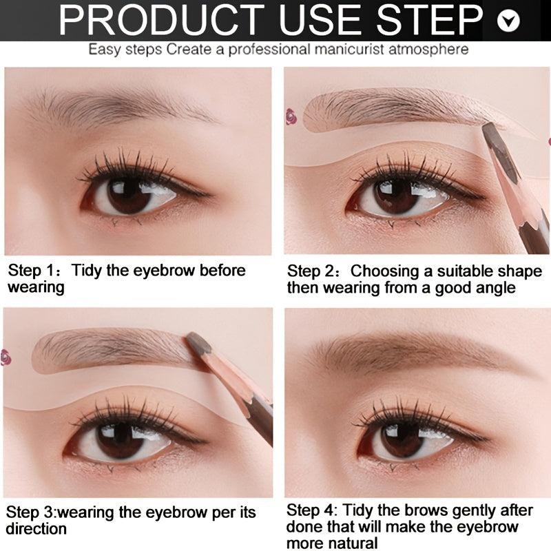 6pcs Eyebrow Stencil for Shaping Makeup Tool