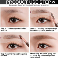 6pcs Eyebrow Stencil for Shaping Makeup Tool