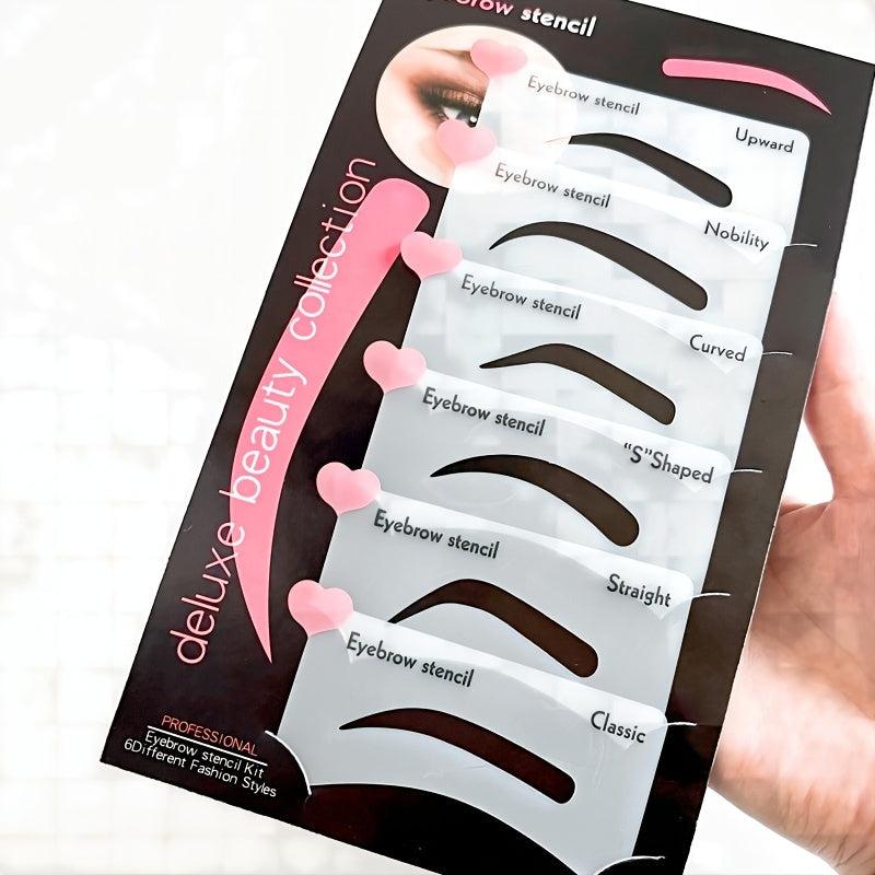 6pcs Eyebrow Stencil for Shaping Makeup Tool