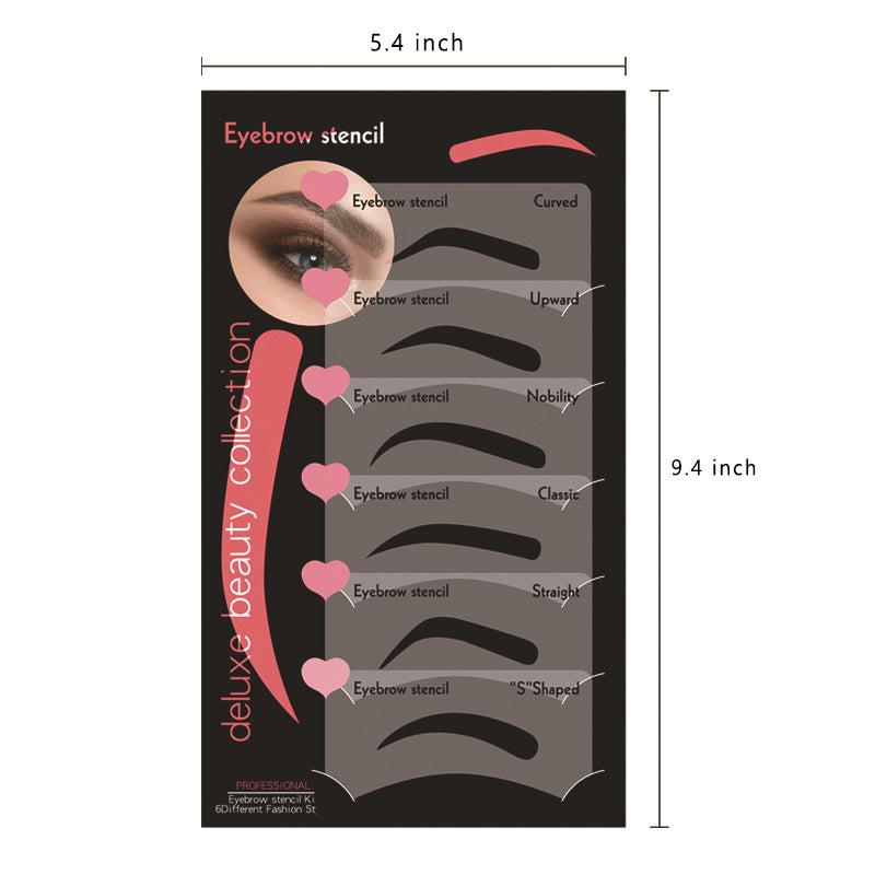 6pcs Eyebrow Stencil for Shaping Makeup Tool