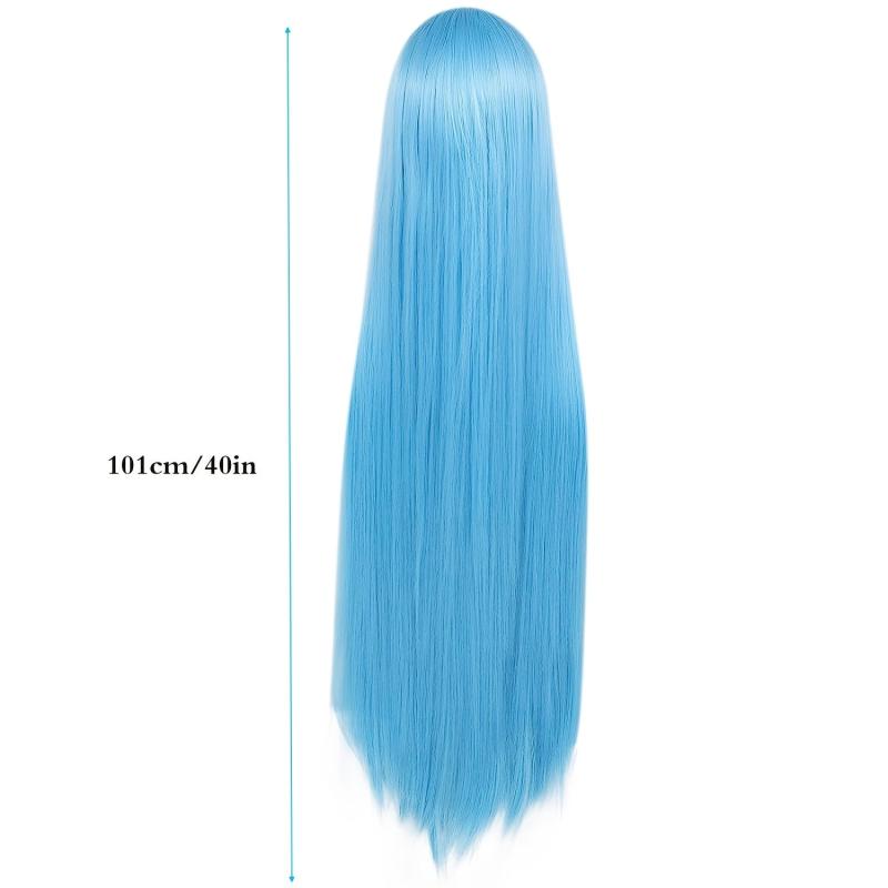 Long Straight Synthetic Wig for Halloween Cosplay
