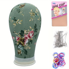 Colorful Canvas Block Head For Wig Display Model Head Professional 55 88 Cm