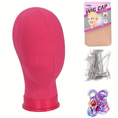 Colorful Canvas Block Head For Wig Display Model Head Professional 55 88 Cm