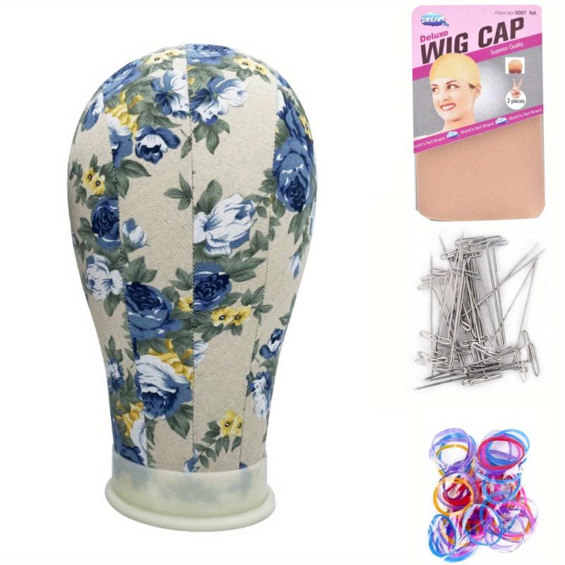 Colorful Canvas Block Head For Wig Display Model Head Professional 55 88 Cm