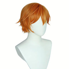 Short Straight Orange Wig Cosplay Synthetic Halloween Costume Wig