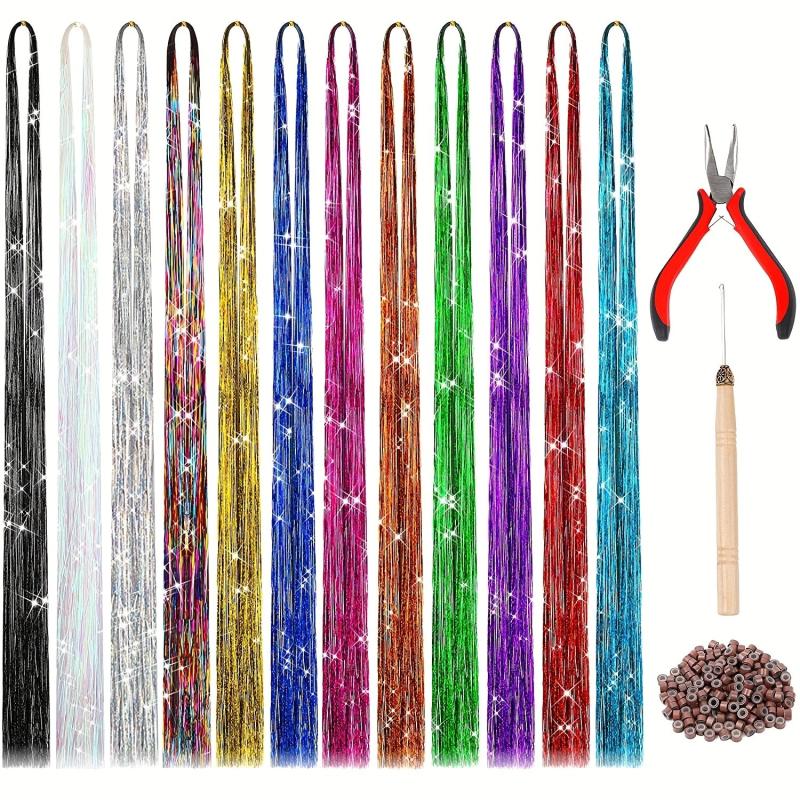 92 Cm Hair Wire Set 12 Colors Hair Extension Tool Fairy Hair Halloween Christmas