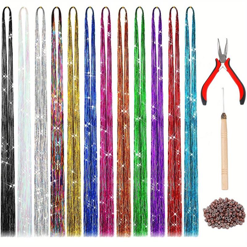 92 Cm Hair Wire Set 12 Colors Hair Extension Tool Fairy Hair Halloween Christmas