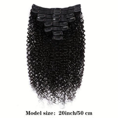 Kinky Curly Clip In Hair Extensions For Women