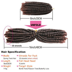20 32 Cm Fluffy Spring Twist Hair Crochet Braiding Hair