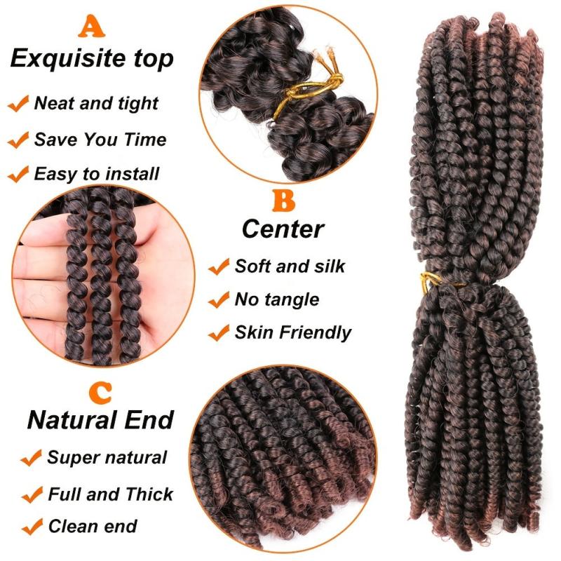20 32 Cm Fluffy Spring Twist Hair Crochet Braiding Hair